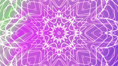 Soyut Twirls Kaleydoskop A, soyut neon ışıklı kaleydoskop desenli canlandırma canlı mor ve yeşil renkler, şeffaf PNG