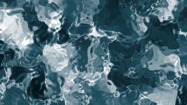 Soyut Plastik Su, Soyut Sıvı Su Yüzeyi, Teal Yeşil Rengi Yansımaları ve Işık Yansımaları, Stokta serbest telif hakkı.