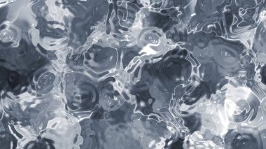 Soyut Plastik Su B, soyut sıvı su yüzeyi hareketi, gri tonda yansımaları ve ışık efektleri, hisse senedi kraliyet imajı.