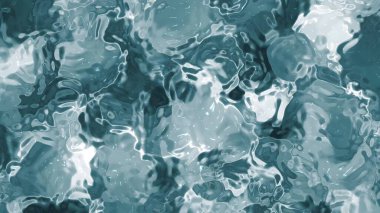 Plastik Su B, soyut sıvı su yüzeyi, hafif yansımaları ve dingin deniz mavisi renginde dalgalanmalar, izole edilmiş PNG