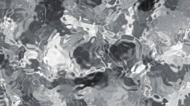 Soyut Plastik Su B, soyut akışkan sıvı animasyon, gri tonlu yansıtıcı yüzey, Stock serbest telif hakkı.