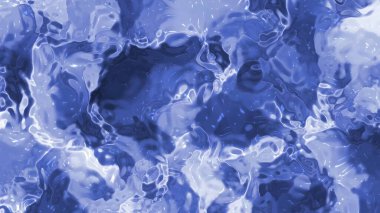 Soyut Plastik Su A, soyut mavi sıvı madde. Döndüren ve yansıtan ışık. Kusursuz döngü animasyonu, şeffaf arkaplan.