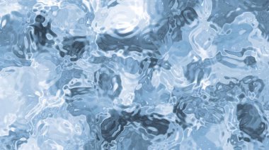 Soyut Plastik Su A, ışık yansımalı soyut mavi su yüzeyi, kusursuz döngü arka plan animasyonu, kraliyet stoku.