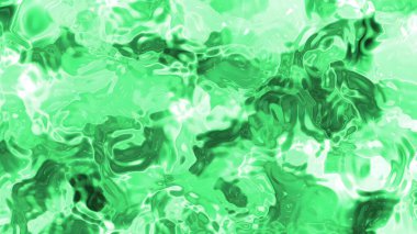 Soyut Plastik Su A, Dinamik Yeşil Sıvı Soyut Arkaplan Dönen ve Sıvı Hareketli 4K Çözünürlük, beyaz arkaplan izole