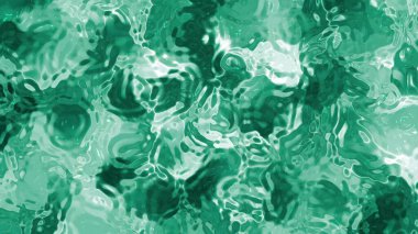 Soyut Plastik Su A, soyut akışkan yeşil su dokusu arkaplanı titreşimli yansımalar ve sıvı hareketli, beyaz arkaplan izole