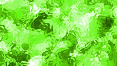 Soyut Plastik Su A, dalgalanma efektleriyle akan soyut yeşil sıvı, kusursuz döngü ve modern tasarım, beyaz arka plan izole edilmiş