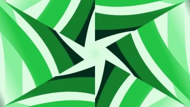 Modern Teknolojiler için Dinamik Yeşil Geometrik Yıldız Döndürme Grafiği Keskin Çizgiler ve Dönen Radyal Simetri