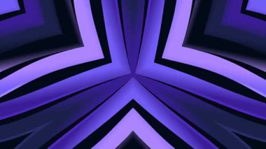 Tekno ve Bilimkurgu Görselleri için Gelecekçi Koyu Mor Geometrik Yıldız Şekli Tünel Grafik Döngüsü