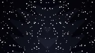 Tek renkli Yıldız Sahası Simetrik Doku Örnekleri Soyut Siyah ve Beyaz Hareket Grafikleri Kozmik Arkaplan Döngüsü