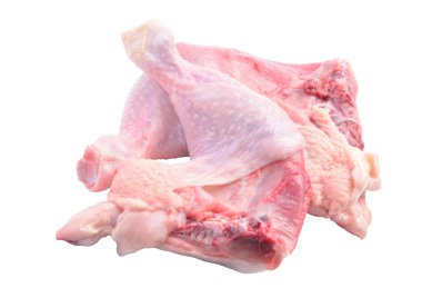 Beyaz arka planda tavuk bacakları izole