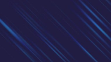 Soyut Koyu Mavi Hız Çizgileri Hareket Arkaplanı, Pürüzsüz Diagonal Işın Sızıntıları, Fütürist Yüksek Hız Teknolojisi Konsepti, 4K 60 fps Kusursuz Döngü Animasyonu