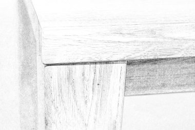 Tahta masa köşesi ve yüzey. Doğal ahşap yakın plan fotoğraf arkaplanı. Sağlam ahşap masa ve bacaklar. Eko mobilya üretimi, üretim kavramı