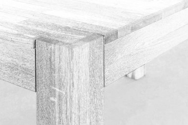 Tahta masa yüzeyi. Doğal ahşap mobilyalar yakın plan fotoğraf arkaplanı. Sağlam ahşap masa ve bacaklar. Eko mobilya üretimi, üretim