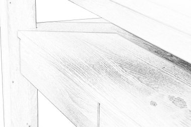 Tahta masa yüzeyi. Doğal ahşap eko mobilyalar. Yakın görüş. Katı tahta masa ve bacaklar.