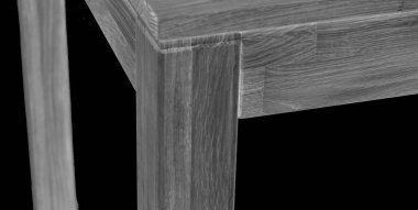 Tahta masa yüzeyi. Doğal ahşap mobilyalar yakın plan fotoğraf arkaplanı. Sağlam ahşap masa ve bacaklar. Eko mobilya üretimi, üretim