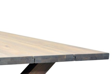 Ahşap yemek masası yüzeyi. Doğal ahşap mobilyalar yakın plan. Katı ahşap masa üstü