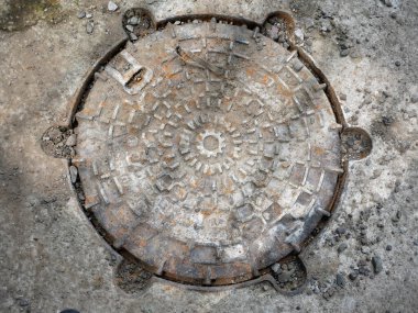 Kanalizasyon grunge tarzı arkaplan, zemin yakın görünüm fotoğrafı