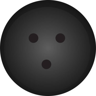 Beyaz arkaplan çizimi üzerinde bowling topu simgesi. Bowling topu siluet logosu konsepti, clipart