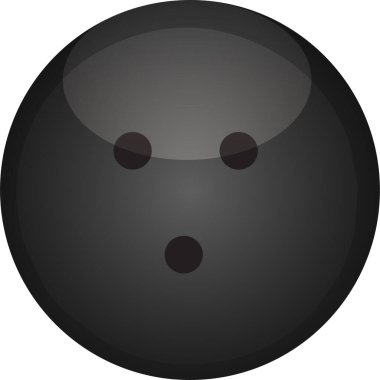 Beyaz arkaplan çizimi üzerinde bowling topu simgesi. Bowling topu siluet logosu konsepti, clipart