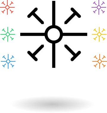 Kıpti haçlar vektör çizim, Tanrı'nın sonsuz ve ebedi aşk simgeleyen ayarlayın. Kıpti Kilisesi silüeti çapraz