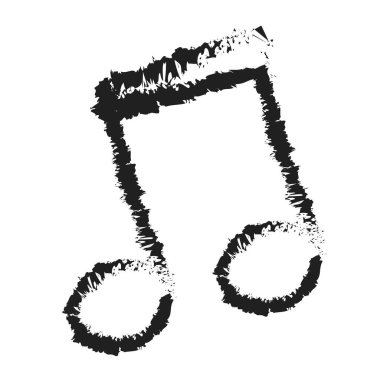 Music note icon isolated over white background. Musical vector icon for websites, musical apps and decoration purposes