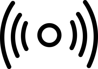 Video yayın simgesi, siyah yayın pictogram, vektör illüstrasyonu