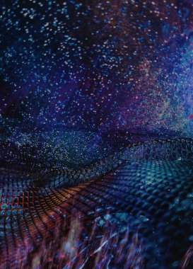 Soyut ışıltılı arka plan deseni, kutlama duvar kağıdı, sunum kapağı. Canlı renkler, şenlikli duvar kâğıdı çizimi