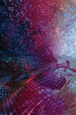 Soyut ışıltılı arka plan deseni, kutlama duvar kağıdı, sunum kapağı. Canlı renkler, şenlikli duvar kâğıdı çizimi