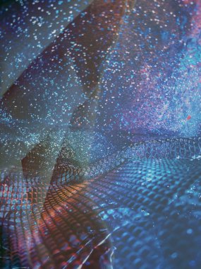 Soyut ışıltılı arka plan deseni, kutlama duvar kağıdı, sunum kapağı. Canlı renkler, şenlikli duvar kâğıdı çizimi