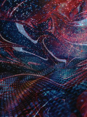 Soyut ışıltılı arka plan deseni, kutlama duvar kağıdı, sunum kapağı. Canlı renkler, şenlikli duvar kâğıdı çizimi