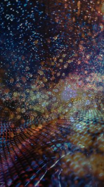 Soyut ışıltılı arka plan deseni, kutlama duvar kağıdı, sunum kapağı. Canlı renkler, şenlikli duvar kâğıdı çizimi