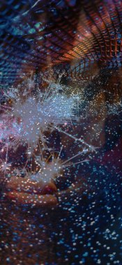 Soyut arkaplan deseni, sunum kapağı illüstrasyonu