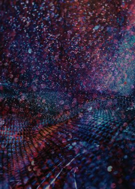 Soyut ışıltılı arka plan deseni, kutlama duvar kağıdı, sunum kapağı. Canlı renkler, şenlikli duvar kâğıdı çizimi