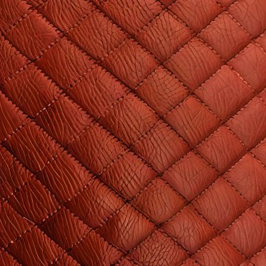 Leather texture background, brown leather material pattern close view square illustration