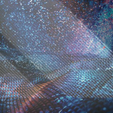 Soyut ışıltılı arka plan deseni, kutlama duvar kağıdı, sunum kapağı. Canlı renkler, şenlikli duvar kâğıdı çizimi