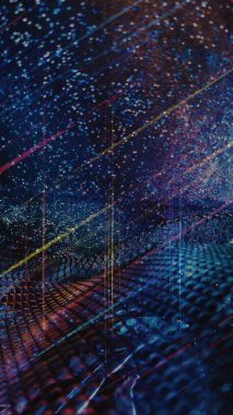 Soyut ışıltılı arka plan deseni, kutlama duvar kağıdı, sunum kapağı. Canlı renkler, şenlikli duvar kâğıdı çizimi