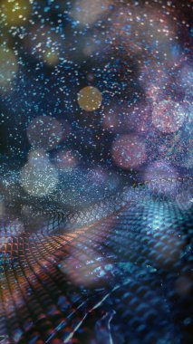 Soyut ışıltılı arka plan deseni, kutlama duvar kağıdı, sunum kapağı. Canlı renkler, şenlikli duvar kâğıdı çizimi