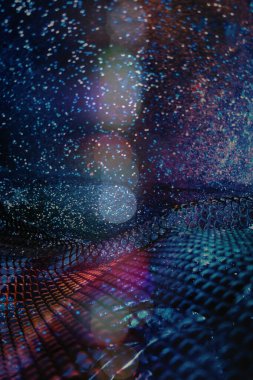 Soyut ışıltılı arka plan deseni, kutlama duvar kağıdı, sunum kapağı. Canlı renkler, şenlikli duvar kâğıdı çizimi