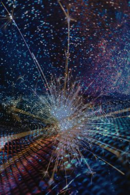 Soyut ışıltılı arka plan deseni, kutlama duvar kağıdı, sunum kapağı. Canlı renkler, şenlikli duvar kâğıdı çizimi