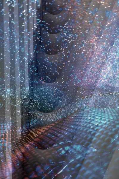 Soyut ışıltılı arka plan deseni, kutlama duvar kağıdı, sunum kapağı. Canlı renkler, şenlikli duvar kâğıdı çizimi