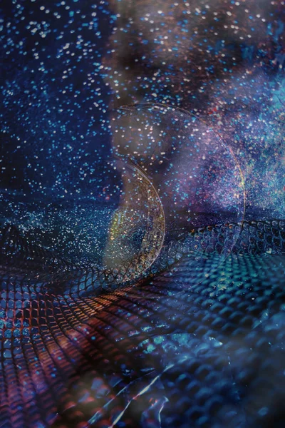 Soyut ışıltılı arka plan deseni, kutlama duvar kağıdı, sunum kapağı. Canlı renkler, şenlikli duvar kâğıdı çizimi