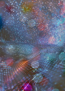 Soyut ışıltılı arka plan deseni, kutlama duvar kağıdı, sunum kapağı. Canlı renkler, şenlikli duvar kâğıdı çizimi