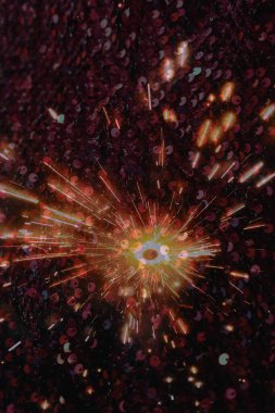 Soyut ışıltılı arka plan deseni, kutlama duvar kağıdı, sunum kapağı. Canlı renkler, şenlikli duvar kâğıdı çizimi