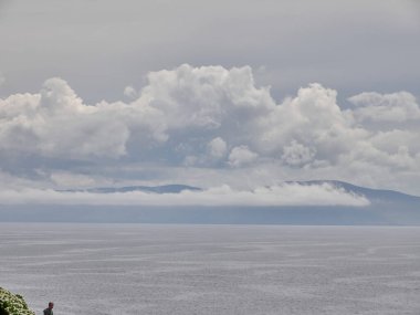 Batur Dağı 'nın tepesinden görünüm