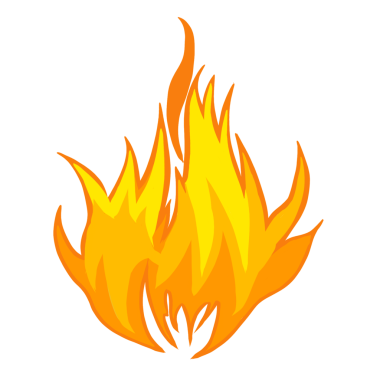 Yüksek çözünürlüklü gerçekçi ateş alevi, şeffaf arkaplanda izole edilmiş, birleştirme, görsel efektler, grafik tasarımı ve dijital sanat eserleri için ideal.