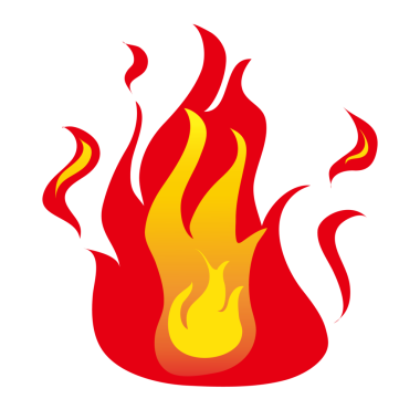 Yüksek çözünürlüklü gerçekçi ateş alevi, şeffaf arkaplanda izole edilmiş, birleştirme, görsel efektler, grafik tasarımı ve dijital sanat eserleri için ideal.