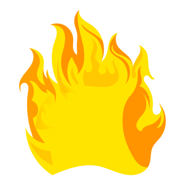 Yüksek çözünürlüklü gerçekçi ateş alevi, şeffaf arkaplanda izole edilmiş, birleştirme, görsel efektler, grafik tasarımı ve dijital sanat eserleri için ideal.