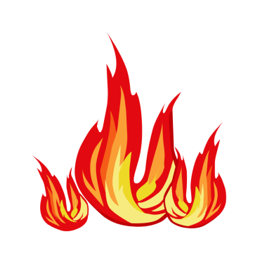 Yüksek çözünürlüklü gerçekçi ateş alevi, şeffaf arkaplanda izole edilmiş, birleştirme, görsel efektler, grafik tasarımı ve dijital sanat eserleri için ideal.