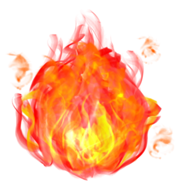 Yüksek çözünürlüklü gerçekçi ateş alevi, şeffaf arkaplanda izole edilmiş, birleştirme, görsel efektler, grafik tasarımı ve dijital sanat eserleri için ideal.