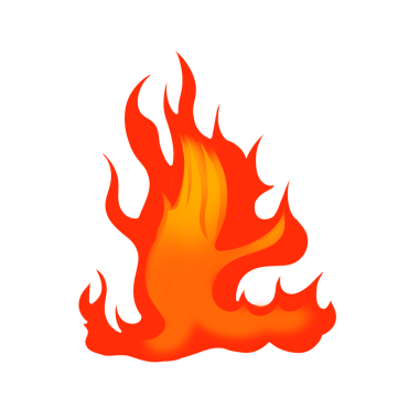 Yüksek çözünürlüklü gerçekçi ateş alevi, şeffaf arkaplanda izole edilmiş, birleştirme, görsel efektler, grafik tasarımı ve dijital sanat eserleri için ideal.